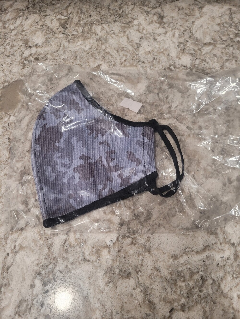 Norwex Reusable Gray Camo Face Mask for Men - Comfortable Ear Loop Design